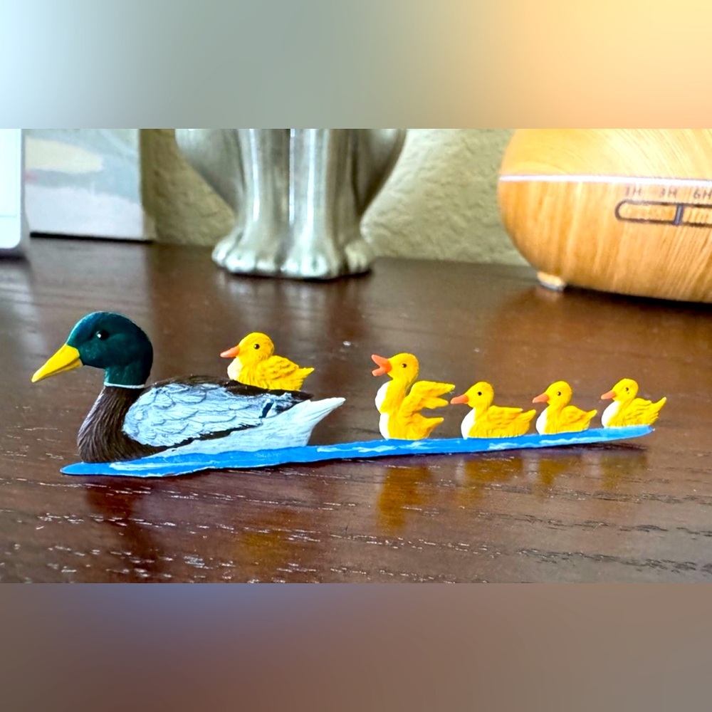 Wilhelm Schweizer German Zinnfiguren Duck Family (4" X 1") 🦋